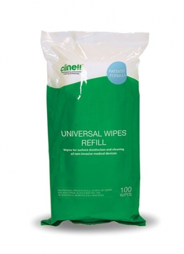 Wipe Clinell Disinfectant  REFILL 100 Green