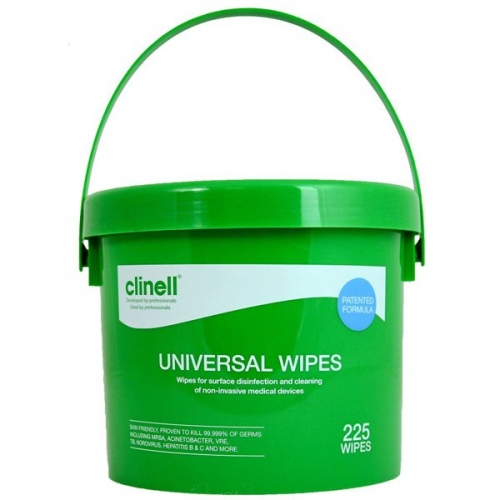 Wipe Clinell Disinfectant TUB Green 225