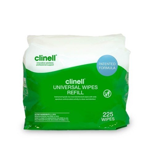 Wipe Clinell Disinfectant REFILL Green 225