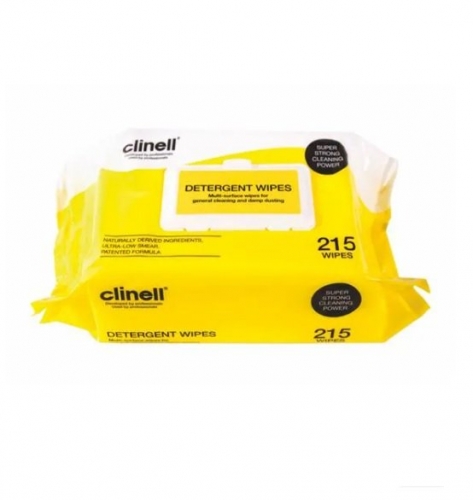 Clinell Detergent Wipes 215pk