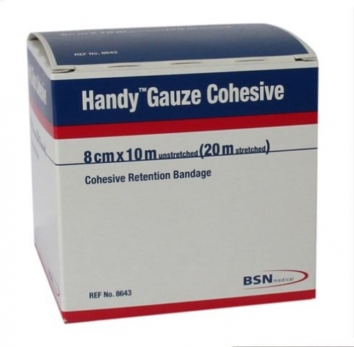 Bandage Handygauze Cohesive 8cmx20m (stretched) roll