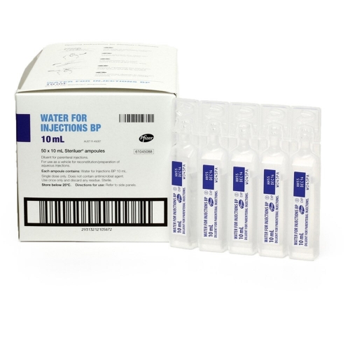 Water for Injection 10ml Amp 50