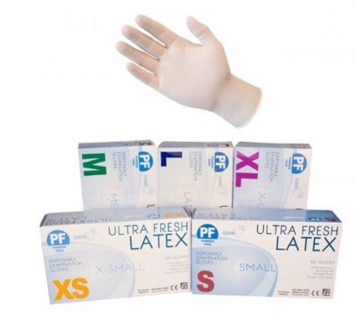 Gloves Latex Low Powder Lge 100