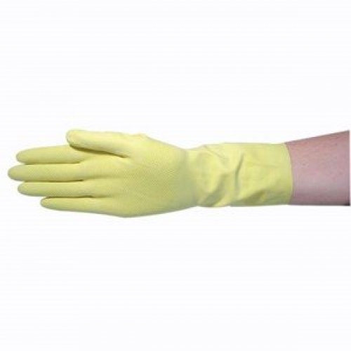 Gloves Flocklined YELLOW Med 12pr