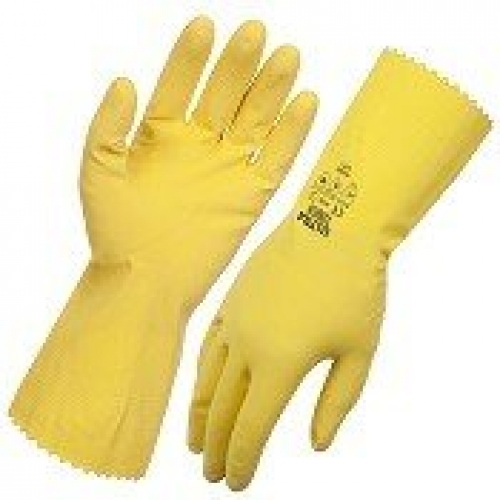 Glove Flocklined UltraTouch Yellow 6-6.5 pack/12