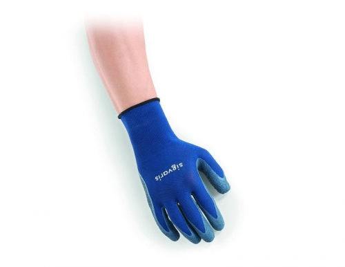 Textile Gloves S (Hemline Light Blue)