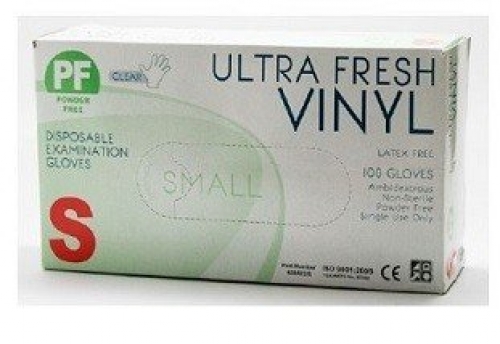 Gloves Vinyl Powder Free CLEAR Sml 100