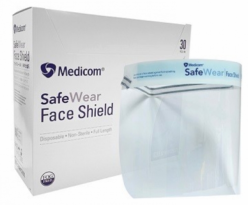 SafeWear Full Face Shield n/s sgle use 30