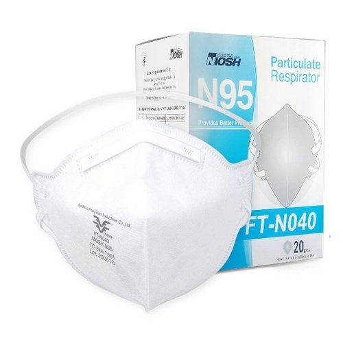 N95 Niosh Respirator Face Mask Flat Fold Design 20