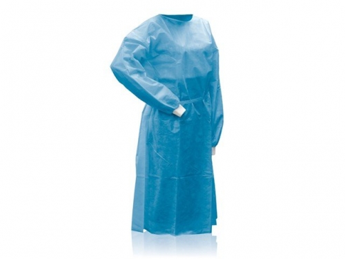 SafeWear Lvl 3 poly-coated Iso Gown Blue Reg 50
