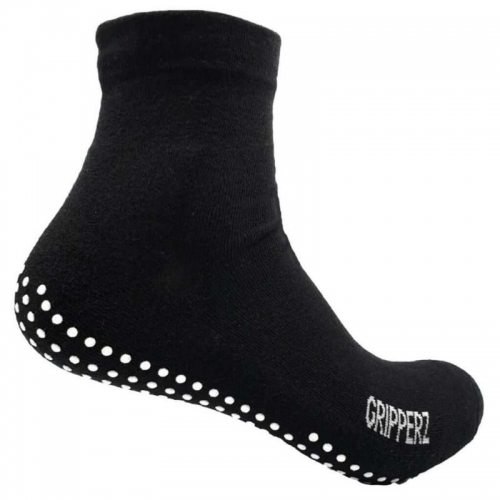 Gripperz Anklet Socks Black Large Pair