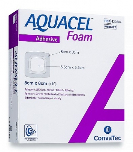Aquacel Foam ADH 8cmx8cm 10
