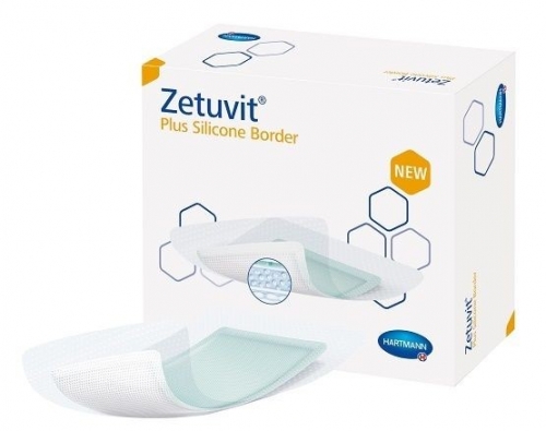 Zetuvit Plus Silicone Border 12.5x12.5cm 10