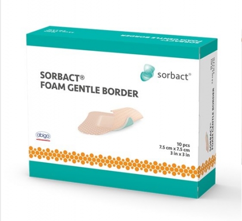Sorbact Foam Gentle Border 7.5cm x7.5cm 10