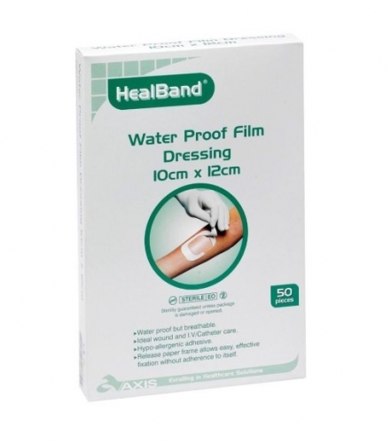 Healband Waterproof Island Film Dressing 10cmx12cm 50