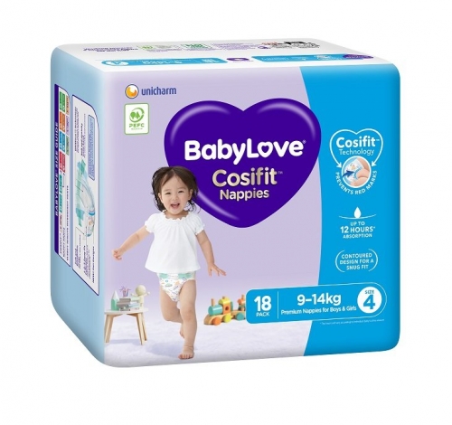 Babylove Cosifit Handy Toddler Size 4 18x4
