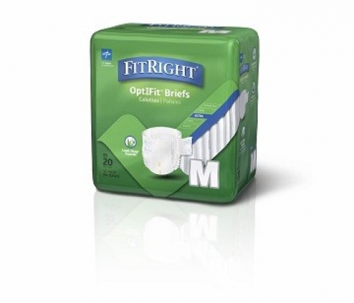 Medline Fitright Ultra Brief Wrap M White 80